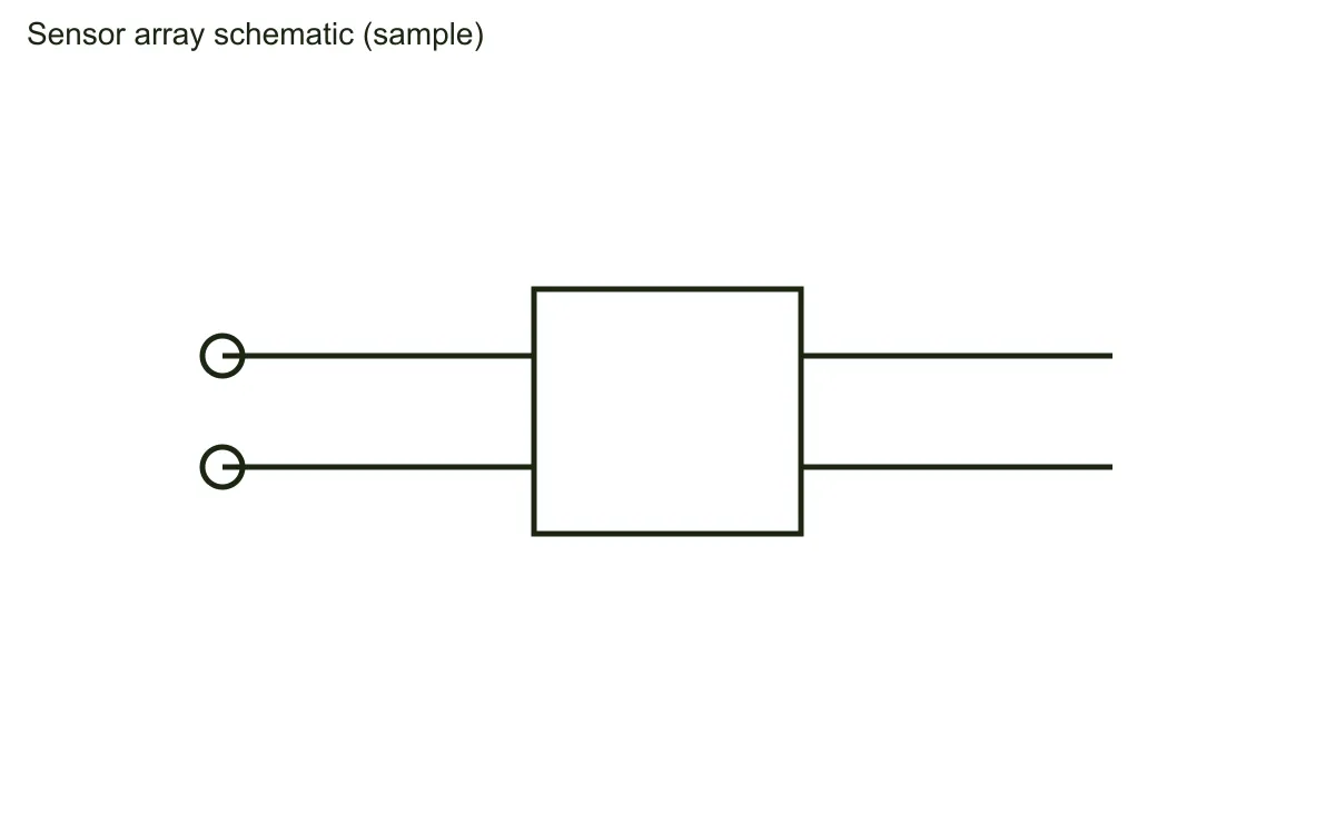 PLACEHOLDER Schematic of the sensor array connected to the microcontroller